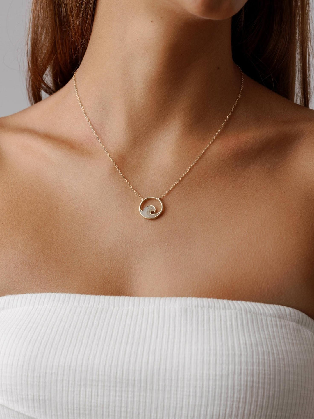 Wave Cremation Necklace in Sterling Silver