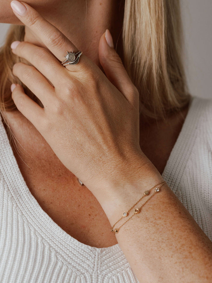 Wave Cremation Ring in 14K Rose Gold