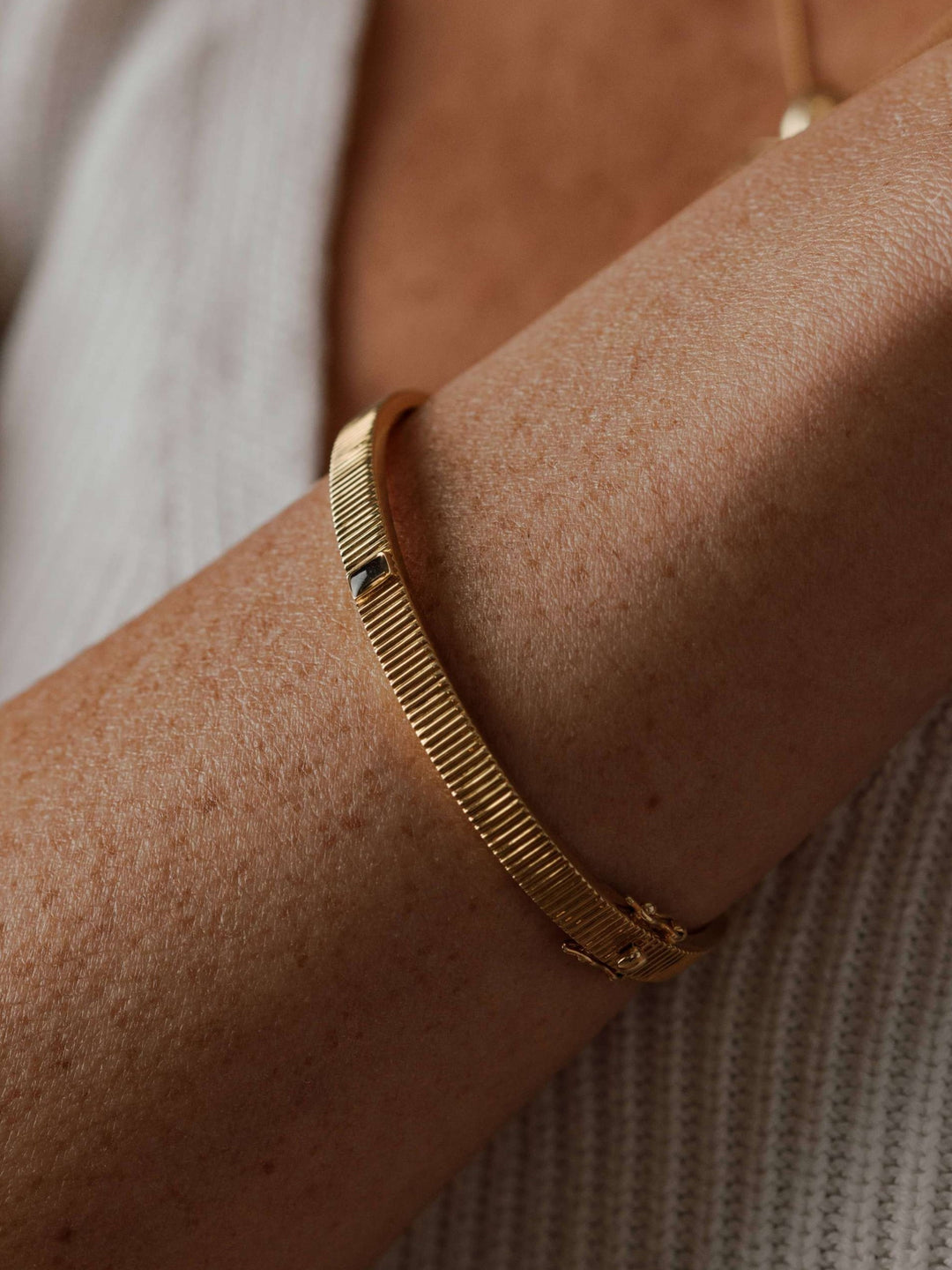 Tessa Bangle Cremation Bracelet in 14K Rose Gold