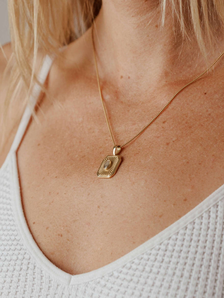 Tessa Cremation Necklace in 14K Rose Gold