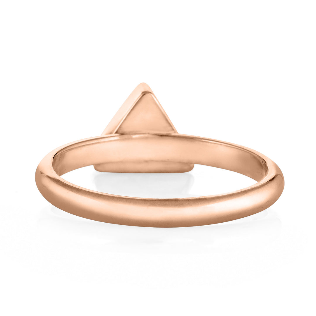 Triangle Stacking Cremation Ring in 14K Rose Gold