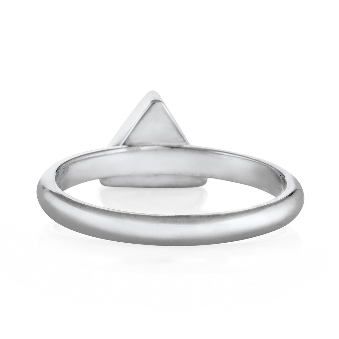 Triangle Stacking Cremation Ring in 14K White Gold