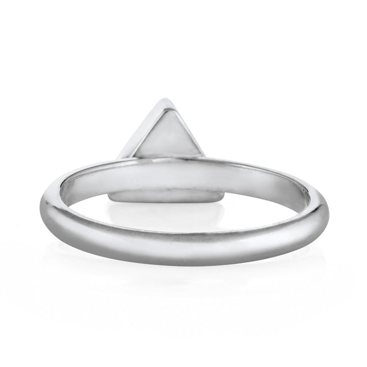 Triangle Stacking Cremation Ring in 14K White Gold