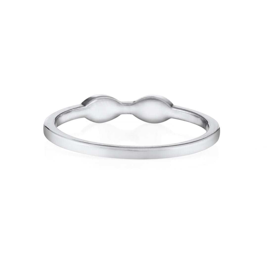 Two Setting Cremation Ring in 14K White Gold