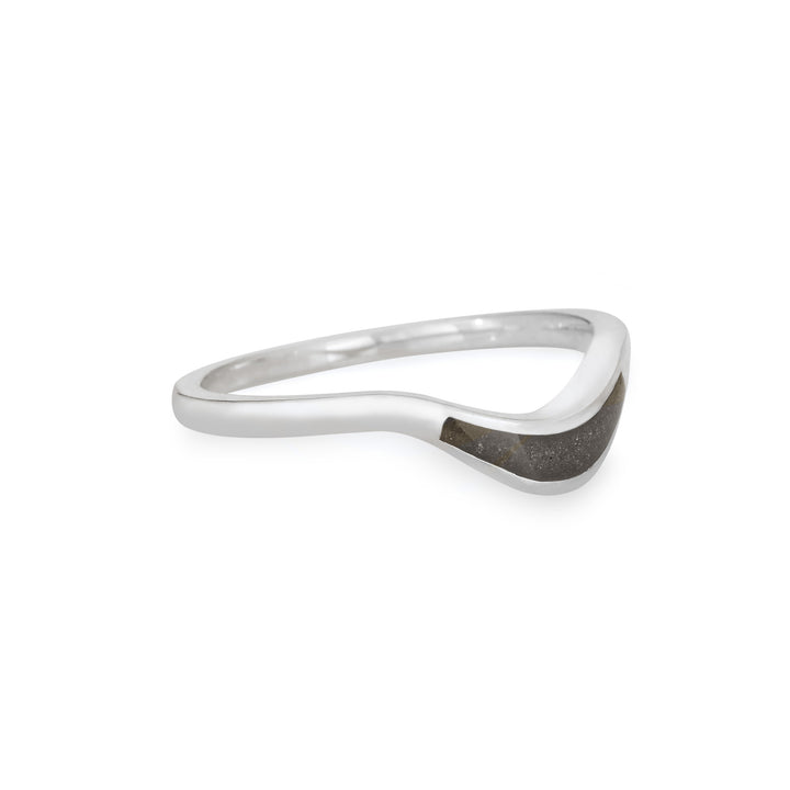 Wave Cremation Ring in Sterling Silver