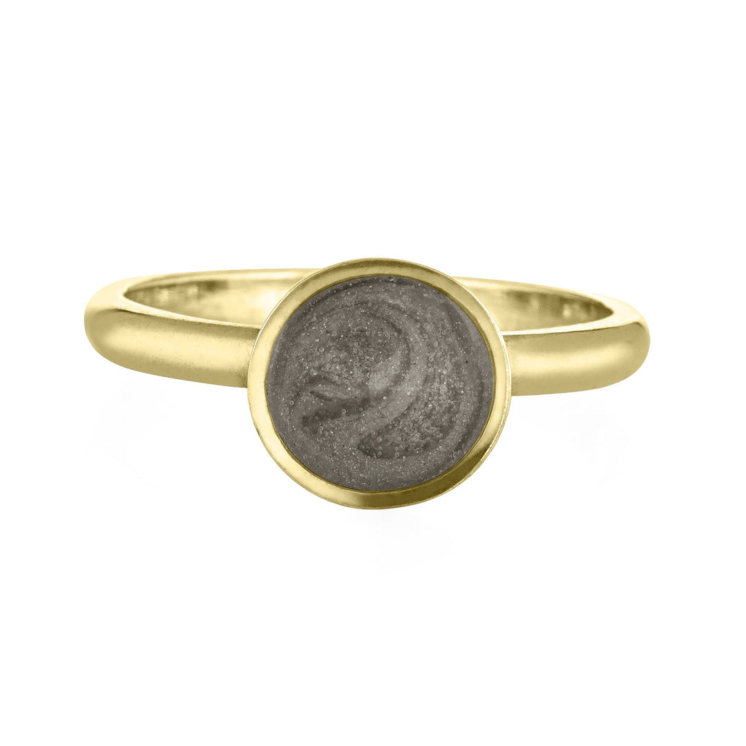 Signature Lotus Stackable Band Cremation Ring in 14K Yellow Gold