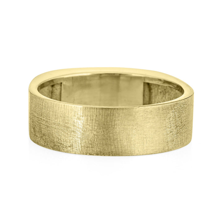 Men's Classic Band Cremation Ring in 14K Yellow Gold