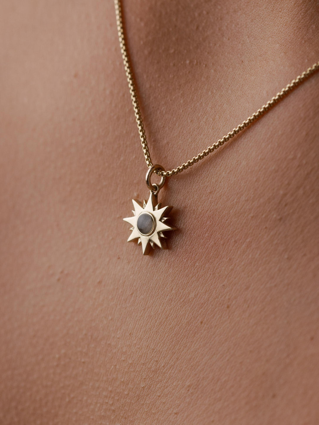 You Are My Sunshine Cremation Necklace in 14K Yellow Gold