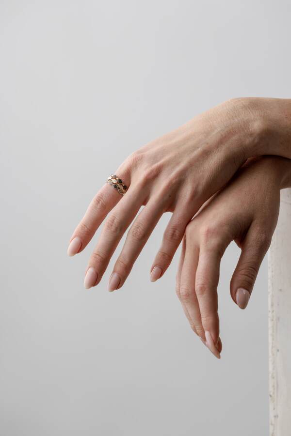 Five Stone Marquise Diamond Ring in 14K Yellow Gold