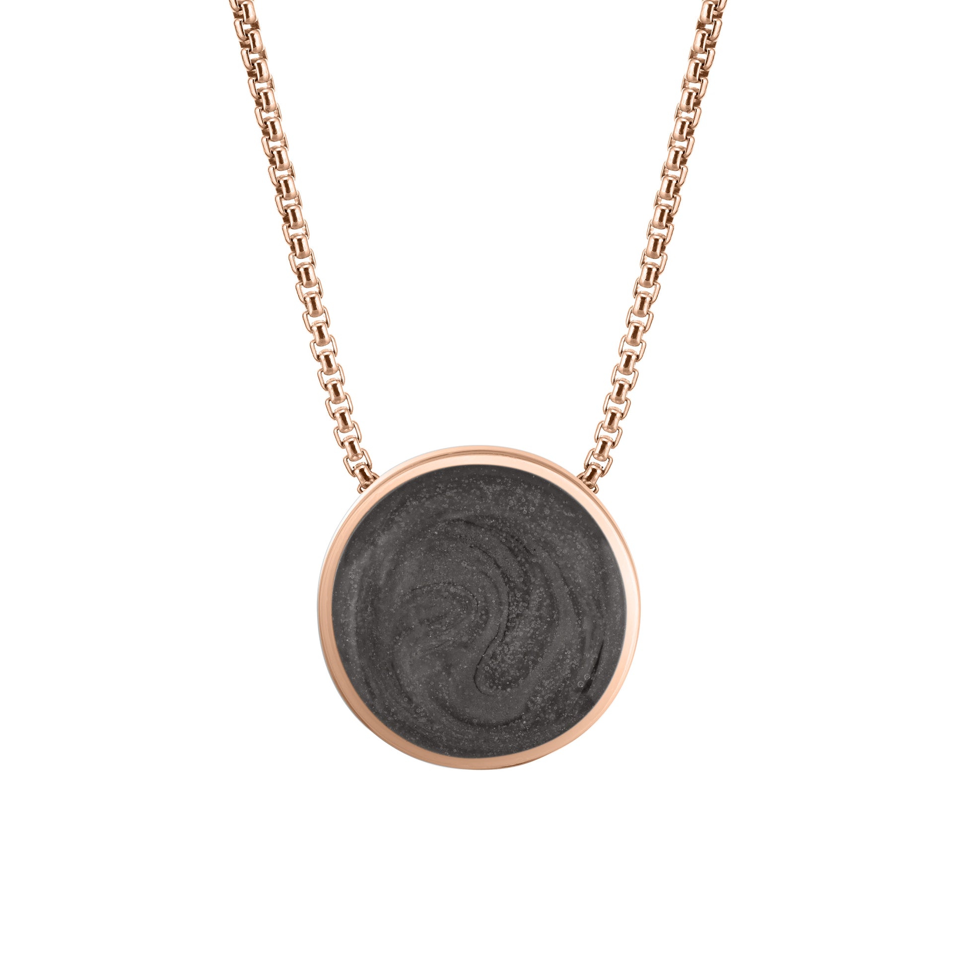 12mm Sliding Solitaire Cremation Necklace in 14K Rose Gold