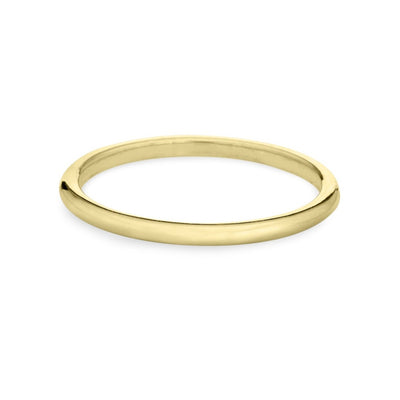 This photo shows the 14K Yellow Gold Companion Stacking Ring by close by me jewelry in a smooth finish