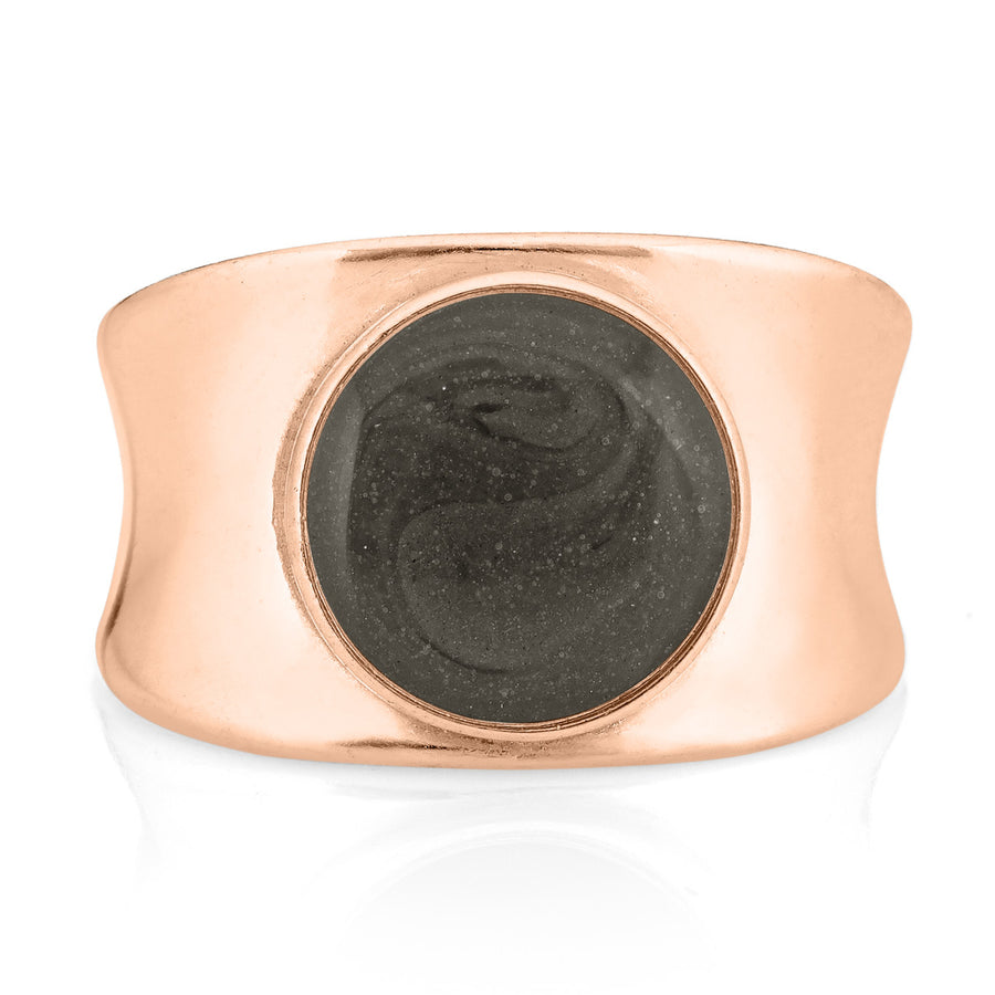 A photo of the front of the 14K Rose Gold Concave Band Ring design by close by me