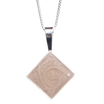 Sale | Fancy Bail Diamond Cremation Necklace in Sterling Silver