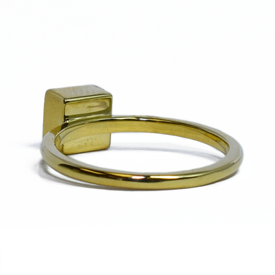 Sale | 6mm Square Stacking Cremation Ring (Old Design) in 14K Yellow Gold