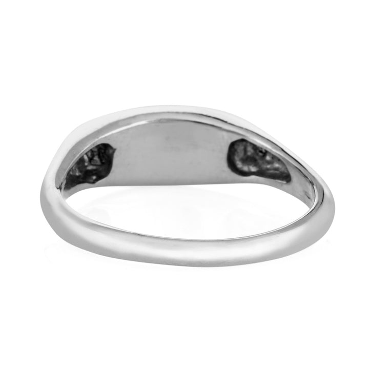 This is a photo of close by me's Sterling Silver Lateral Marquee Ring from the back