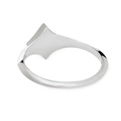 This photo shows the Sterling Silver Luminary Ashes Ring by close by me jewelry from the back