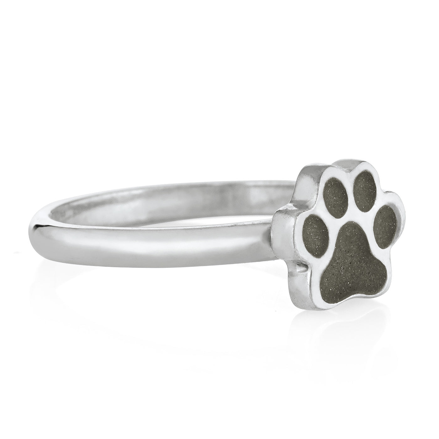 Paw print clearance ring white gold