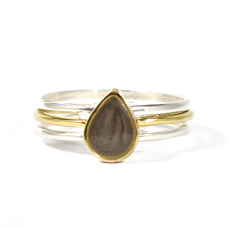 Sale | Pear Stacking Ring (Old Design) in 14K Yellow Gold, size 6