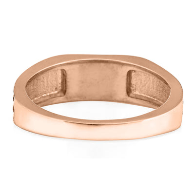Pictured here is close by me's Ridged Rectangle Signet Ring from the back