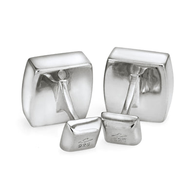 Square Cremation Cufflinks in Sterling Silver
