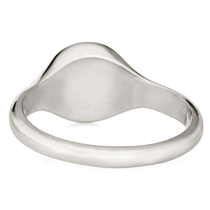 Compass Signet Cremation Ring in Sterling Silver