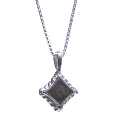 Sale | Diamond Cable Cremation Necklace in Sterling Silver