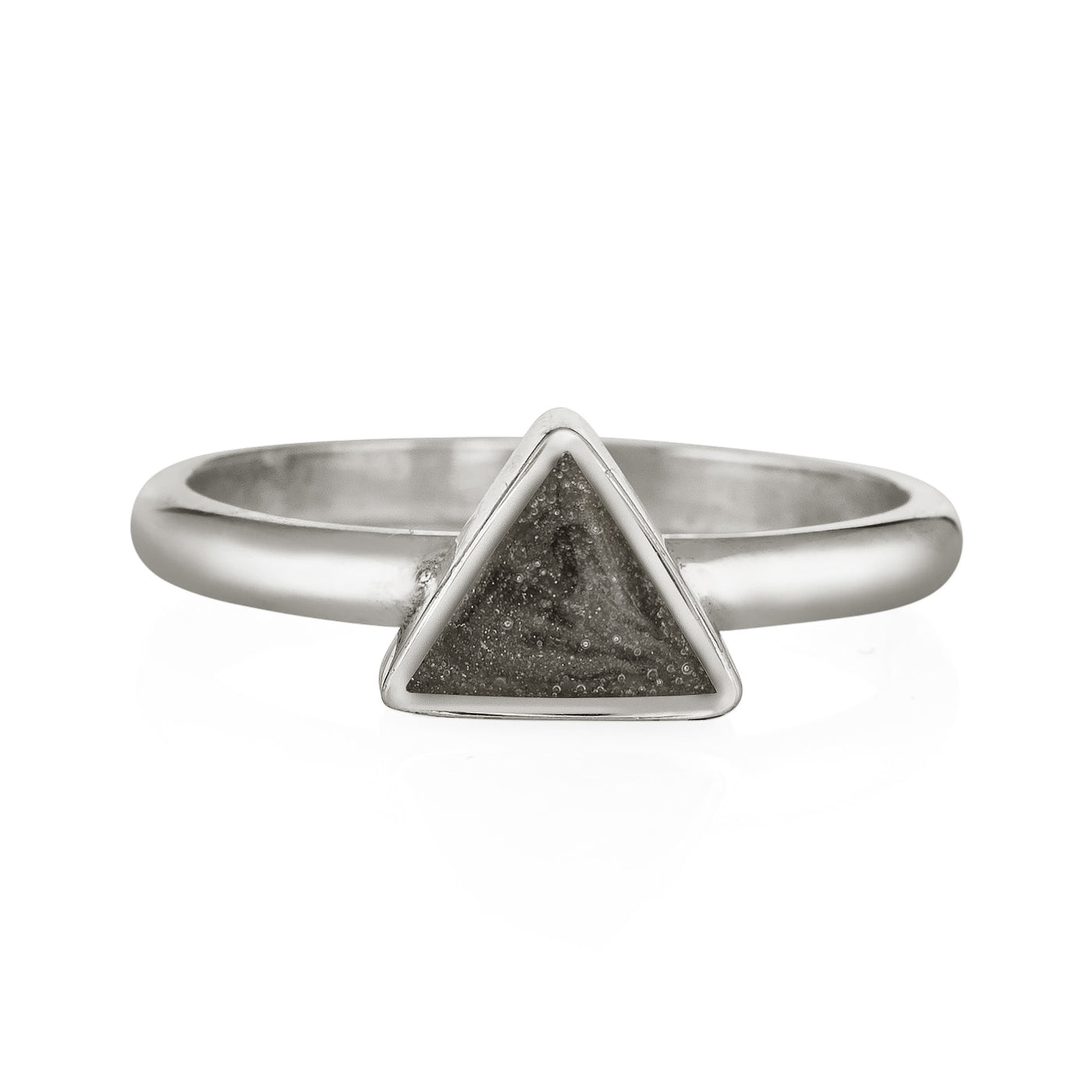Triangle Stacking Cremation Ring in Sterling Silver – closebymejewelry