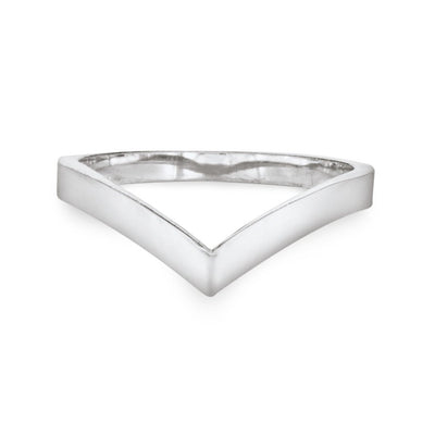 Chevron Companion Stacking Ring in 14K Gold