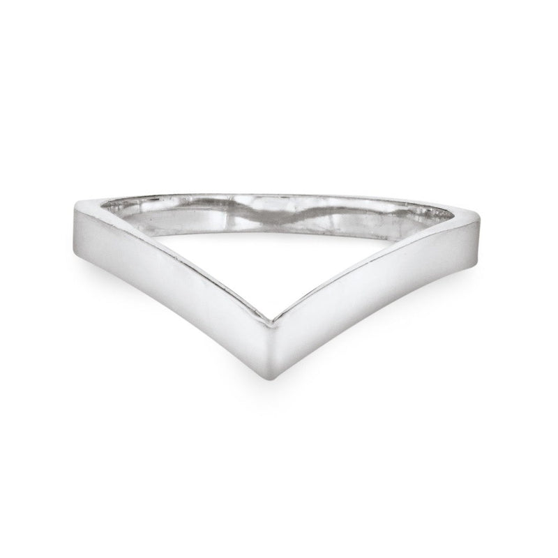 Chevron Companion Stacking Ring in 14K Gold