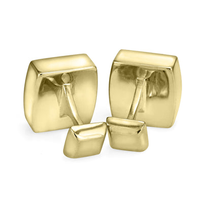 Square Cremation Cufflinks in 14K Yellow Gold