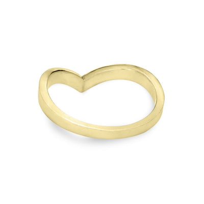 Chevron Companion Stacking Ring in 14K Gold