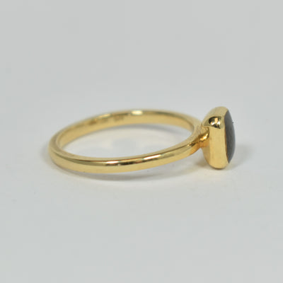 Sale | Small Rectangle Stacking Ring in 14K Yellow Gold, size 7